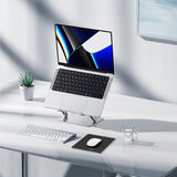 HONKID Hard Metal Mouse Pad for Desk, Aluminum Solid Mouse Pad for Magic Mouse and Macbook Pro/Air with Stable Rubber Base, Firm Mousepad for Travel and Home Office (Black)