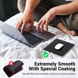 HONKID Hard Metal Mouse Pad for Desk, Aluminum Solid Mouse Pad for Magic Mouse and Macbook Pro/Air with Stable Rubber Base, Firm Mousepad for Travel and Home Office (Black)