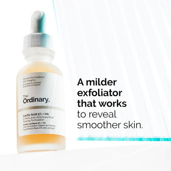 The Ordinary Lactic Acid 5% + HA 2%, Gentle Exfoliating Serum for Smoother Skin