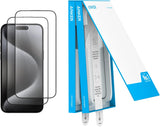 Anker Screen Protector for Iphone 15 Pro, Bubble-And-Dust-Free Iphone HD Tempered Glass, Durable and Drop-Proof with 9H Hardness, Easy Installation Exclusively for Iphone 15 Pro (2-Pack)
