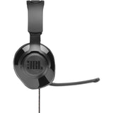JBL Quantum 200 - Wired Over-Ear Gaming Headset with Voice Focus Directional Flip-Up Mic and Memory Foam Ear Cushions (Black)