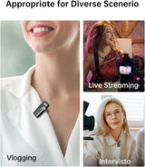 Hollyland Lark M1 Wireless Lavalier Microphone with Noise Cancellation, 656Ft Transmission,8H Battery Life, Compact Wireless Lapel Microphone System for DSLR Cameras/Iphone/Android/Live Streaming